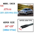 thumbnail image 3 of Para Volkswagen VW Jetta A6 5C6 Mk6 6 2011 2012 2013 2014 2015 2016 2017 2018 Accesorios Escobillas de limpiaparabrisas delantero de coche, 3 of 4