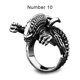 thumbnail image 4 of Anillo de Animal para hombre, anillos masculinos portátiles de acero inoxidable para Cosplay, diseño Simple, decoración de mano, joyería, Ropa, zapatos y accesorios Miscelánea Talla 10 de EE. UU. Qarigey AP014701-04, 4 of 6