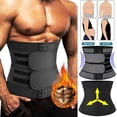 thumbnail image 2 of Men Waist Trainer Back Support Slimming Lumbar Belt Military Tactical Belt Gym Accessories Abdominal Binder Corset Cincher (Black,XL), 2 of 7