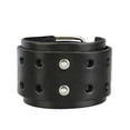 thumbnail image 5 of Classic Style Men Wide Bracelet Wristband PU Leather Buckles Ornament Black, 5 of 7
