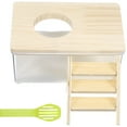 thumbnail image 3 of 1 Set Hamster Sand Bath Chinchilla Dust Bath Small Animal Sandbox Sand Container With Climbing Ladder, 3 of 9