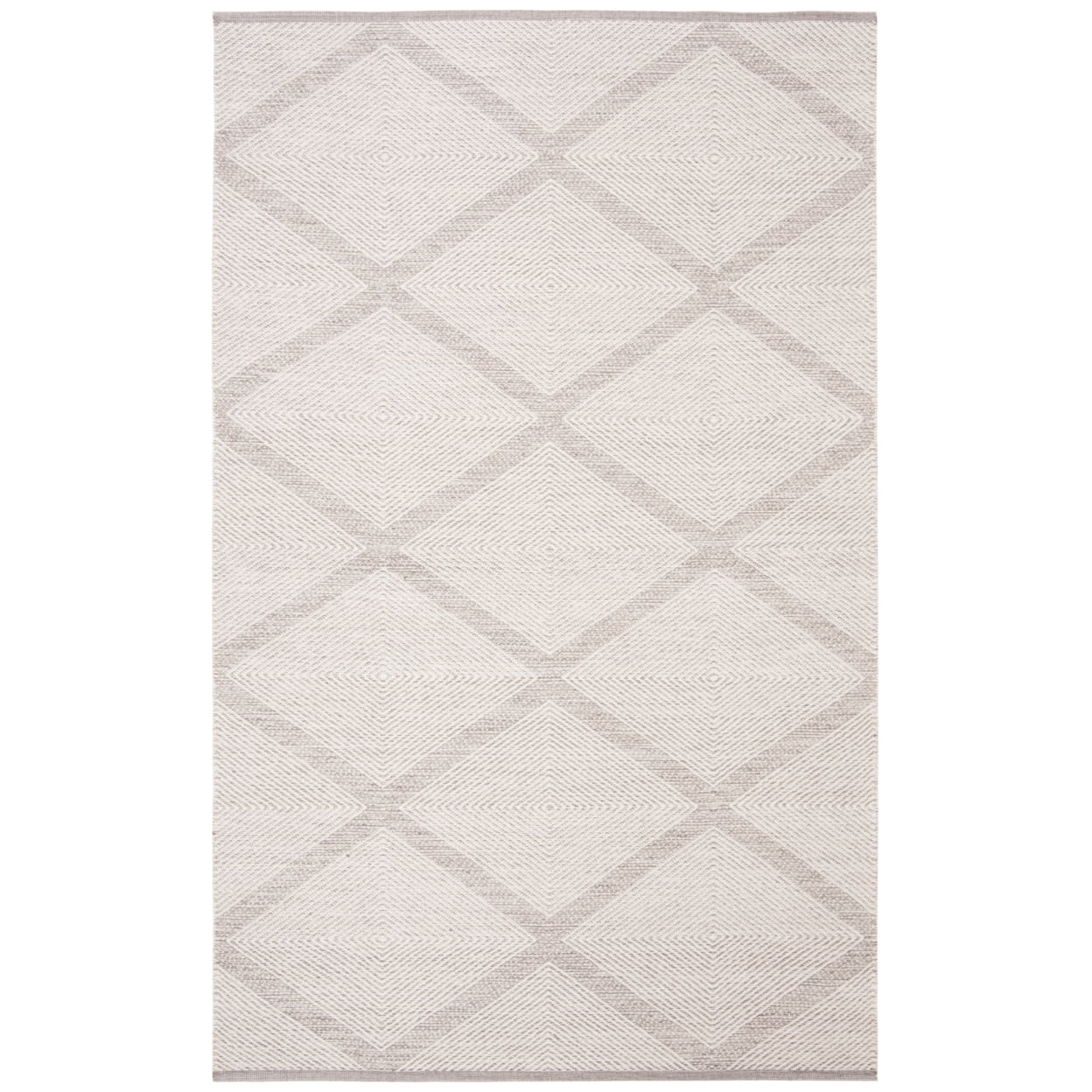 SAFAVIEH Montauk Bailey Geometric Cotton Area Rug, Grey, 10' x 14'
