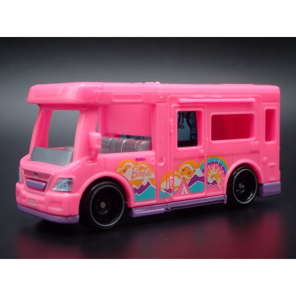 Open Box BARBIE DREAM CAMPER VAN PINK 1:64 HW SCALE COLLECTIBLE DIORAMA DIECAST MODEL CAR