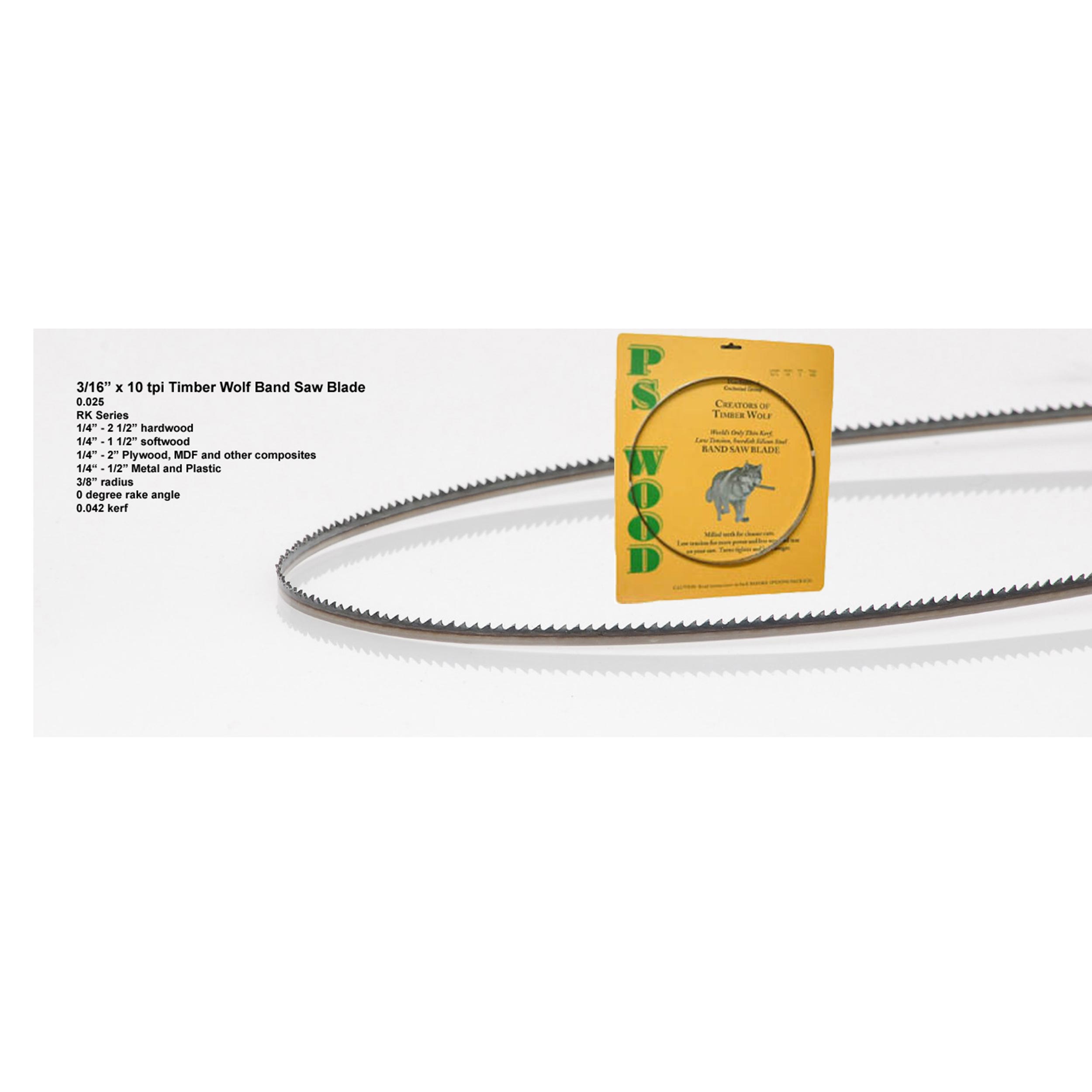 Timber Wolf Band Saw Blade, 70 1/2" x 3/16" x 10TPI x .025"