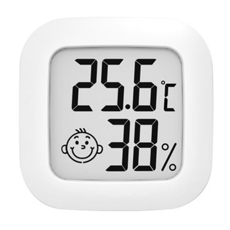 

Mini Indoor Thermometer Digital LCD Temperature Sensor Humidity Meter Thermometer Room Hygrometer Gauge White