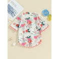 thumbnail image 4 of Bslissey Toddler Little Girls Swim Cover Up Floral Print Middle Sleeve Open Front Beach Cardigan 12M 18M 24M 3T 4T 5T Kids Casual Swimsuit Cover Ups Summer Beach Wear, 4 of 8