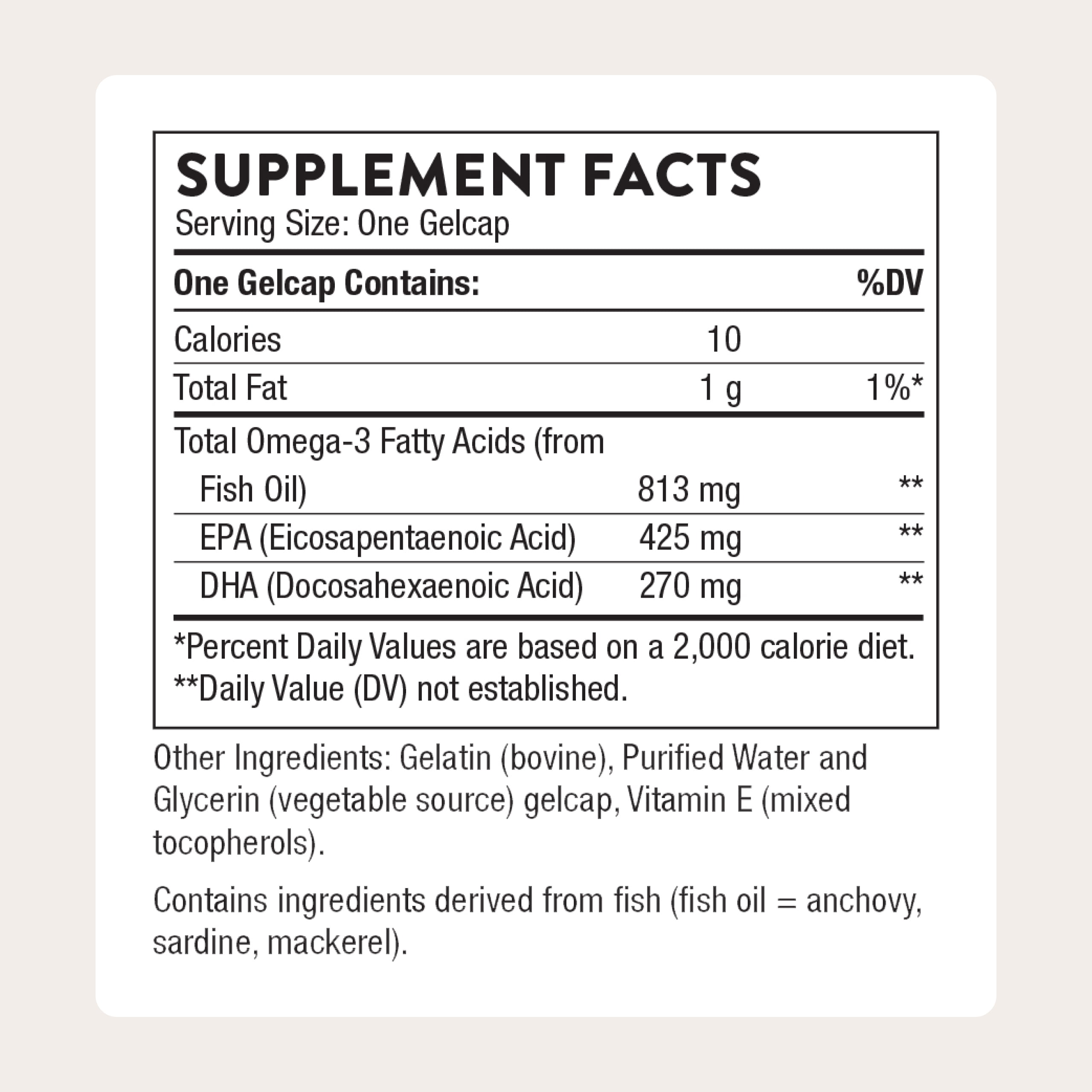 THORNE - Super EPA - Omega-3 Fatty Acids EPA 425mg & DHA 270mg Supplement - Support Brain, Cardiovascular, Joints & Skin* - Gluten, Dairy & Soy-Free - 90 Gelcaps