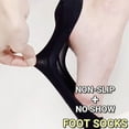 thumbnail image 2 of WTXUE No-Show Socks, Grip Women Invisible Low Cut Liner Socks Anti Slip Socks for Women Low Cut Socks Women Crew Socks Sock Liners for Women 5-Pack Black, 2 of 7