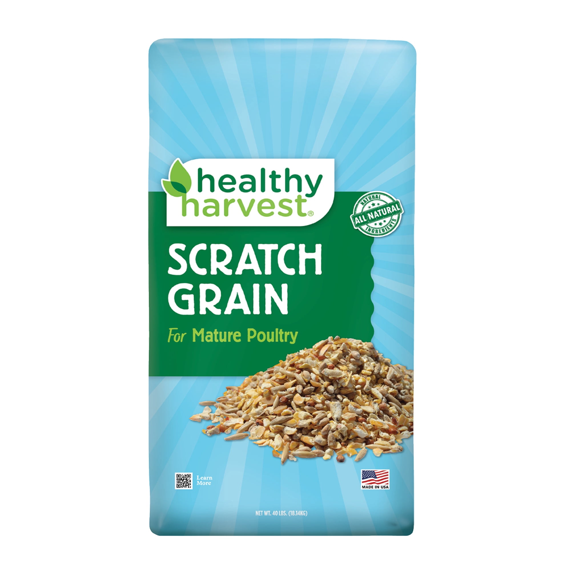 (2 pack) Healthy Harvest Scratch Grain Treat for Mature Chickens, 40 lb Bag