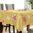 thumbnail image 5 of Yayeee Tablecloths 54" x 54" Rectangle Wrinkle Resistant Party Table Cover, Yellow Stars, 5 of 8
