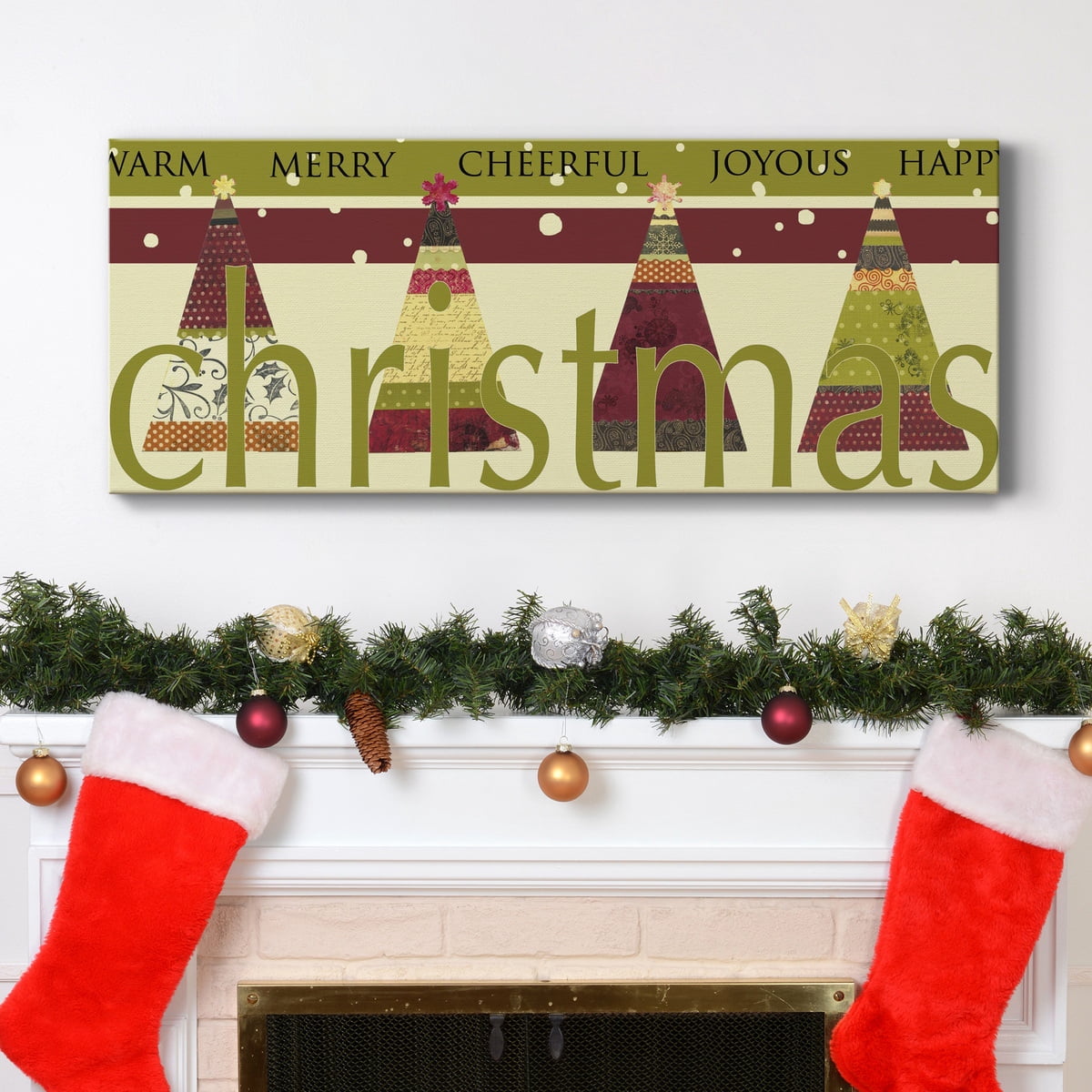 HAPPY,MERRY,JOYOUS Premium Gallery Wrapped Canvas - Ready to Hang