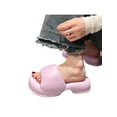 thumbnail image 3 of Gomelly Ladies Home Shoes Open Toe Slide Sandals Soft Sole House Slippers Comfort Slides Slipper Bedroom Indoor Outdoor Purple 8.5-9, 3 of 5