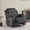 Black, variant on Heated Massage Recliner and Manually Adjustable Single Sofa, Featuring Thick Cushioning and an Adjustable Footrest; suitable for Living rooms, Bedrooms, and Home theaters.
