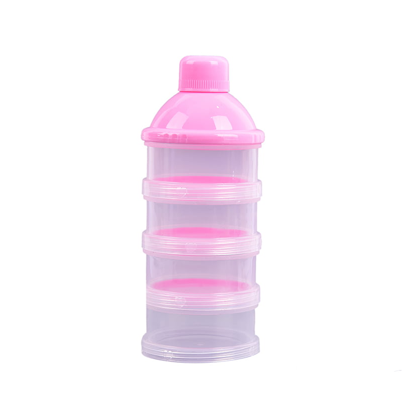 Chic Portable Baby Infant Feeding Milk Powder Food Bottle Container 4 Layers Box 