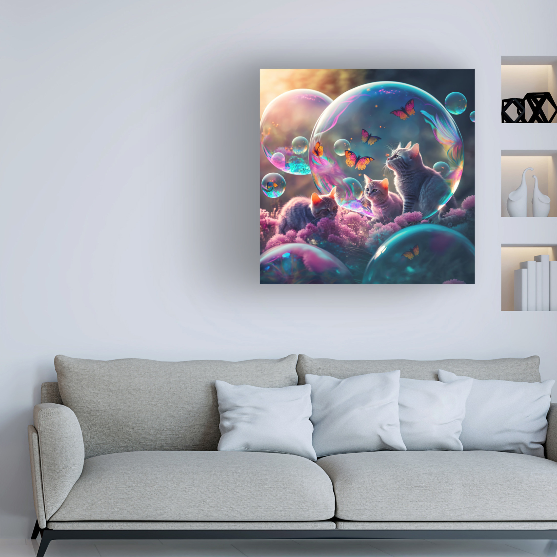 Canvas Wall Art - Ray Heere 'Mystical Morning 23' Wall Art for Living Room, Bedroom, or Office Décor by Trademark Fine Art - 35 x 35 Inches