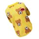 thumbnail image 2 of Cárdigan de punto amarillo con mangas cortas para mascotas, talla L Suéter adorable para perro con estampado de oso, 2 of 8