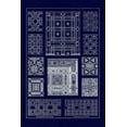 thumbnail image 2 of Buhlmann, J. 23x32 Gold Ornate Wood Framed with Double Matting Museum Art Print Titled - Ceilings with Bays and Mouldings (Blueprint), 2 of 4