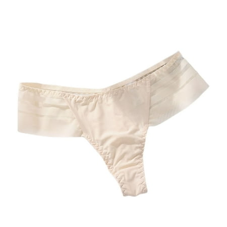 

Qingsaizhen Panties Women Thongs Lace Patchwork Ruffles Ultra-thin Sexy See Through G-strings for Sleeping