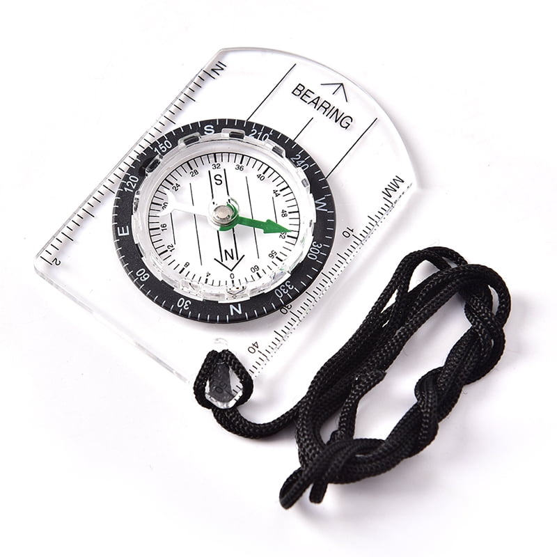 1pc Outdoor Hiking Camping Compass Map Scale Ruler Multifunctional Equipm jl 