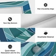 thumbnail image 6 of Turquoise Blue Outdoor Rug for Patio/Deck/Porch, Non-Slip Large Area Rug 3 x 5 Ft, Green Gradient Abstract Wave Stripes Indoor Outdoor Rugs Washable Area Rugs, Reversible Camping Rug Carpet Runner, 6 of 8