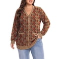 thumbnail image 2 of Cueply Women Plus Size Cardigan Open Front Button Down Sweater Lightweight Knit Jacket with Pockets Fall Winter Outerwear, 2 of 6