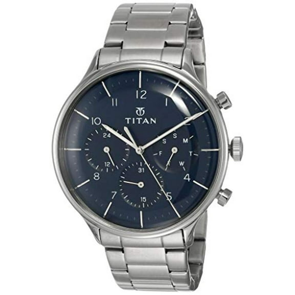 Titan Classique Analog Blue Dial Men's Watch-NN90102SM01