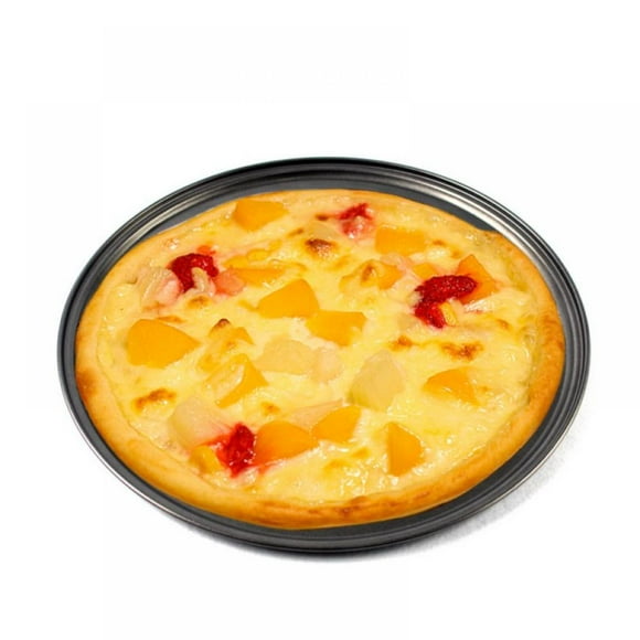 Pizza Steel Pan Pizza Crisper Pan Non-stick Round Pizza Baking Sheet Oven Tray Carbon Steel Pizza Bakeware Home Restaurant Kitchen Baking Pan