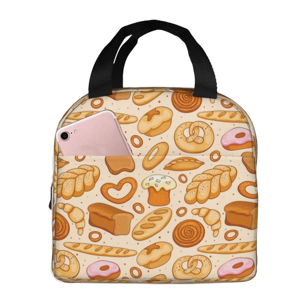 Easygdp Various Bread Bolsa Térmica Premium - Tela Oxford Impermeable, Gran Capacidad, Bolsillo Frontal, Unisex para Trabajo, Escuela, Actividades al Aire Libre y Picnics