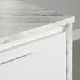 thumbnail image 4 of South Shore Myro, Contemporary Kitchen Island, Faux White Marble and White, 4 of 5