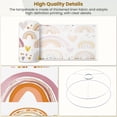 thumbnail image 4 of Linen Drum Lampshades Set Rainbows Brown rainbow for baby room greeting cards kids 13"x13"x10" Light Shade for Table Lamps Floor Lamp Shades Lampshade Replacement Assembly Required, 4 of 8