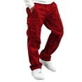thumbnail image 4 of Edvintorg Boys Cargo Pants Outdoor Elastic Waisted Loose Casual Workout Hiking Pant with Pocket Boys Fashion Size 5-15, 4 of 7