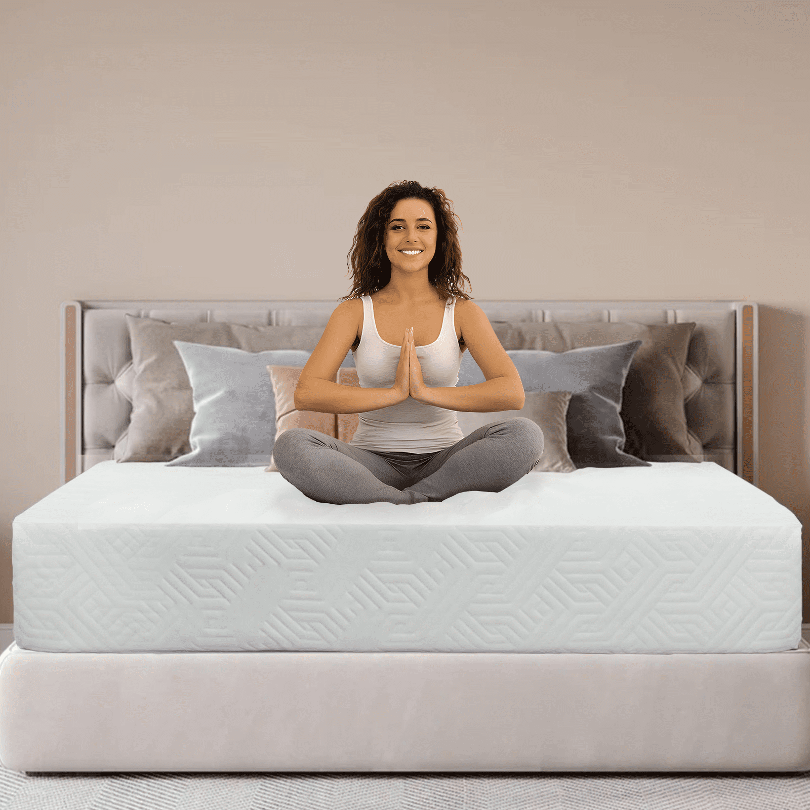 ViscoLogic Supreme 9" Twin Tight Top Firm Comfort Cooler Sleep Breathable Foam Mattress in a Box