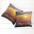 thumbnail image 2 of Ambesonne Nature Throw Pillow Cover 2 Pack, Sunset Scene on Clouds, 20", Orange, 2 of 6