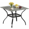 thumbnail image 1 of Outsunny Table de Salle à Manger d'Extérieur, Table de Patio Carrée avec Trou pour Parasol, 1 of 10