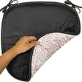 thumbnail image 6 of Coral Chair Seating Cushion Set of 2, Monochrome Watercolor Image of Leafless Fall Autumn Tree Branches Peaceful Print, Seat Pads for Office with Anti-slip Backing, 16"x16", Dark Coral, by Ambesonne, 6 of 7