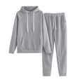 thumbnail image 1 of DondPO Women's Sweat Suits 2 Piece Set,Set For Women 2 Piece Tracksuit Sweatshirt and Jogging Sweatpants Suit,Joggers for Women 2 Piece Set,Two Piece Sets for Women Fall Gray XL Clearance！, 1 of 2