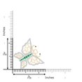 thumbnail image 3 of ANGARA Natural Emerald & Diamond Tilted Butterfly Pendant in Two Tone in 14K White & Yellow Gold for Women (Size-2mm) | May Birthstone, Anniversary, Jewelry Gift for Women | Natural Emerald Necklace, 3 of 8