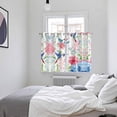 thumbnail image 4 of Watercolor Hummingbird Kitchen Curtains 72 Inch Length, Colorful Pink Blue Flowers Grommet Top Bedroom Living Room Curtains, Light Filtering Cafe Curtain Drapes 2 Panels Set 104''x72'', 4 of 9