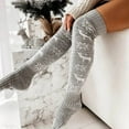 thumbnail image 4 of Winter Christmas Warm Knitted Women Stocking Beautiful Elk Snowflake Jacquard Over-the-knee Casual Long Socks For Ladies Gifts Free Size, 4 of 5