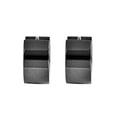 thumbnail image 4 of Edforce Stainless Steel Black Huggie Hoops Earrings, 7mm x 9mm, 4 of 5