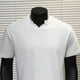 thumbnail image 3 of pstuiky camisetas de hombre, Camisa informal de manga corta con cuello en V y color liso para hombre ropa de hombre m, 3 of 7