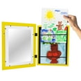 thumbnail image 6 of Americanflat Kids Art Frame 10x12.5 inches with 8.5x11 inches Mat - Composite Wood And Glass - Holds 100 Artworks - Sunshine Yellow, 6 of 7