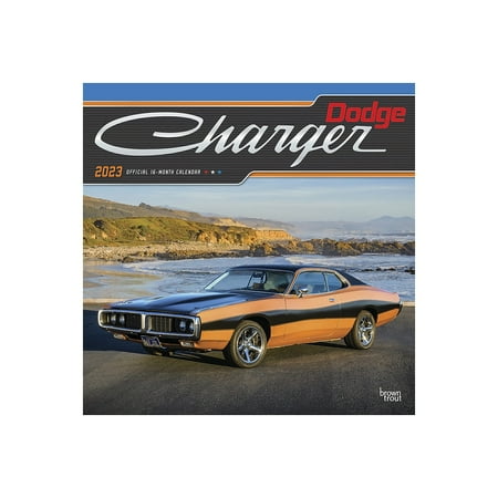 UPC: 0097815497804 | 2023 BrownTrout Dodge Charger OFFICIAL 12  x 12  Monthly Wall Calendar (9781975449780)