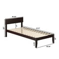 thumbnail image 6 of AFI Boston 14" Twin-XL Wood Platform Bed Frame with Modern Headboard, Espresso, 6 of 6