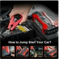 thumbnail image 5 of 99800mah Car Jump Starter, Peak Car Battery Charger, 12V Jump Box Jumper Battery Pack, Portable Charger, Emergency LED Light, Escape Safty Hammer, Compass, 5 of 11