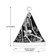 thumbnail image 3 of KLL Christmas Hats for Adults Plush Vintage Black white Plant skull Print Santa Hat Xmas Fluffy Santa Claus Hat for Women Men, 3 of 6
