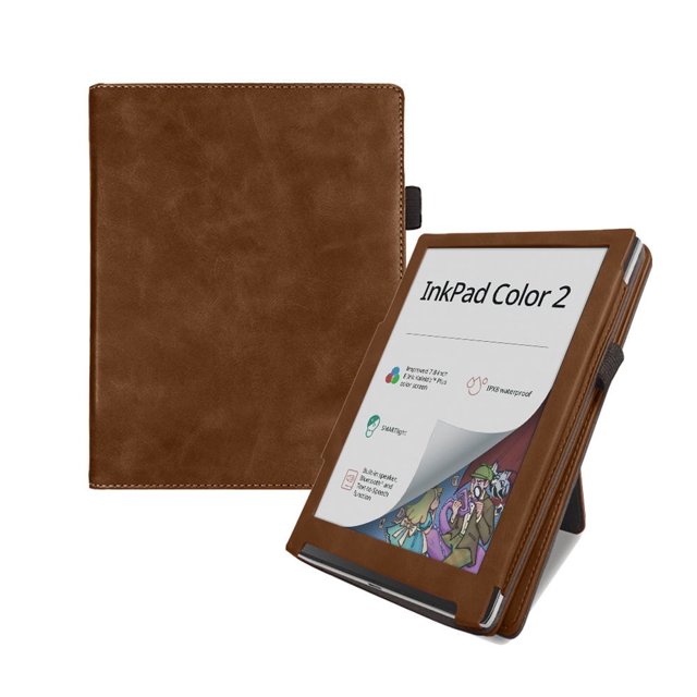 Funda para Pocketbook InkPad Color 2/3 (modelo: PB743), funda protectora magnética inteligente de cuero sintético para lectores electrónicos, funda protectora de piel para lectores de audiolibros.