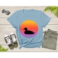 thumbnail image 3 of Cool Swimming Duck Animal Silhouette at Sunset Nature Bird T-Shirt Duck Lover Gift T Shirt for Men Women Kids Boys Girls Duck Graphic Tshirt, 3 of 8