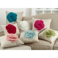 thumbnail image 2 of Rose Flower Statement Decorative Throw Pillow 18"x18" (Blue), 2 of 2