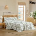 thumbnail image 3 of THD Rose Toile Floral Bed Sheets - 4 Piece Bed Sheet Set - Wrinkle Resistant & Ultra Soft - Fits Mattresses up to 15 Inches Deep, 3 of 6